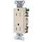 Hubbell Wiring Device-Kellems Straight Blade Receptacle, 5-15R, 15 A, 125V AC, 2 Pole, 3 Wire, Flush Mount, Grounded DR15LAWRTR - alternate 1